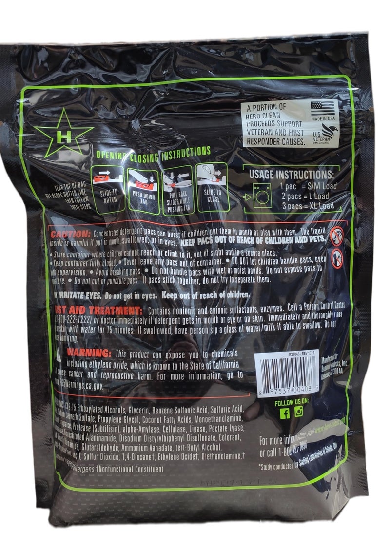 Hero Clean Laundry Detergent PACS, Scent 1, 45-Count - Image 4