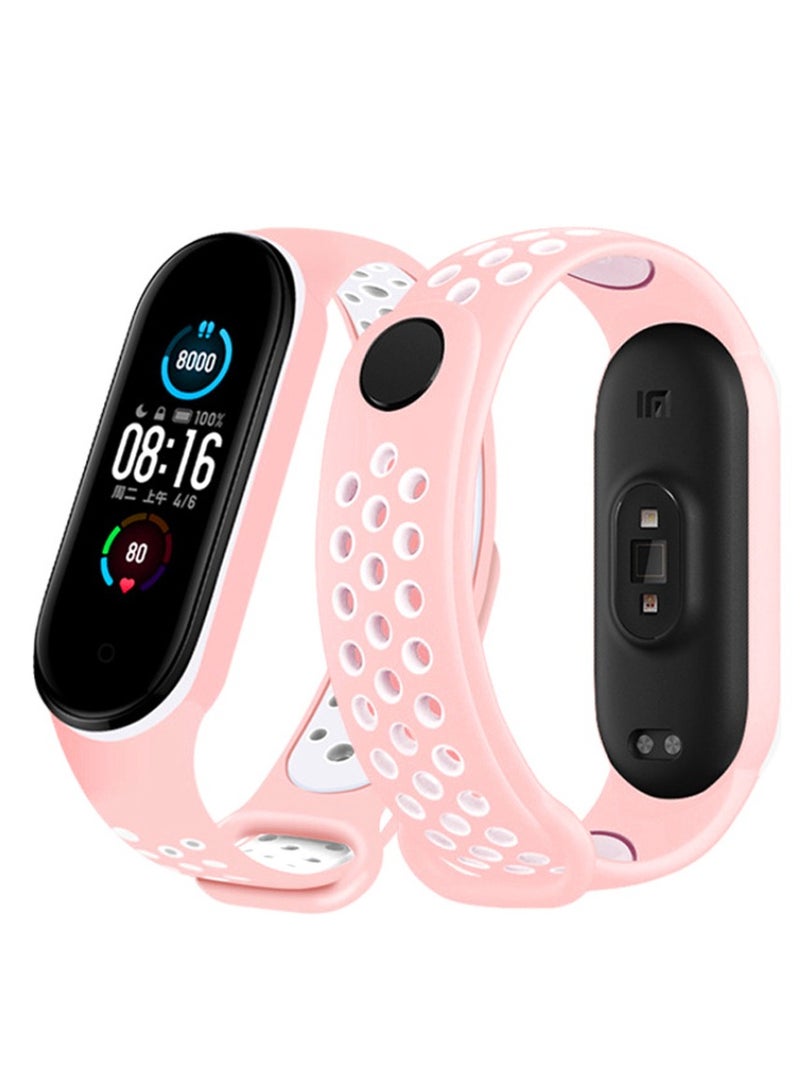VITION Replacement Strap for Xiaomi mi band 6 Strap / mi band 5 Silicone Watch Band Air-Hole Breathable Wristbands  - Image 1