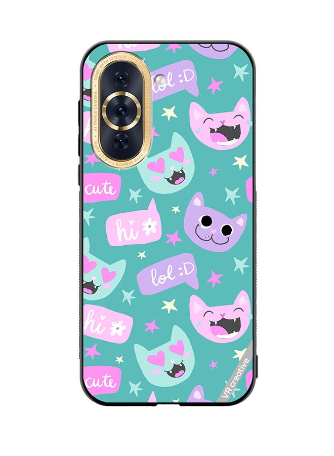 VR CREATIVE Protective Case Cover For Huawei Nova 10 Cat Had And Bubble Speech Design Multicolour - Image 1
