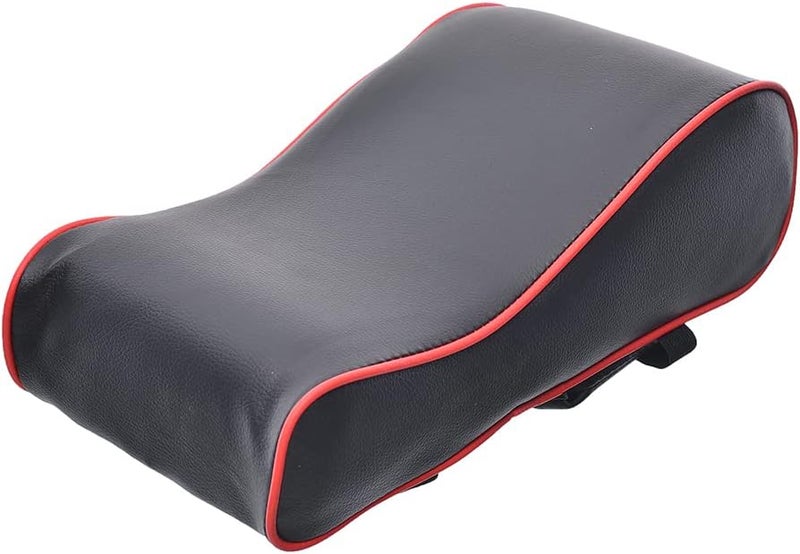 Sponge armrest half leather for car - black*red