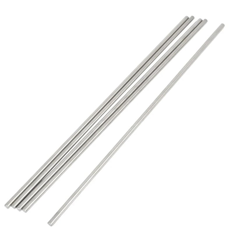 Stainless Steel Round Rods 2mm x 60mm 5Pcs for DIY RC Models Lathe Bar Stock - Image 1