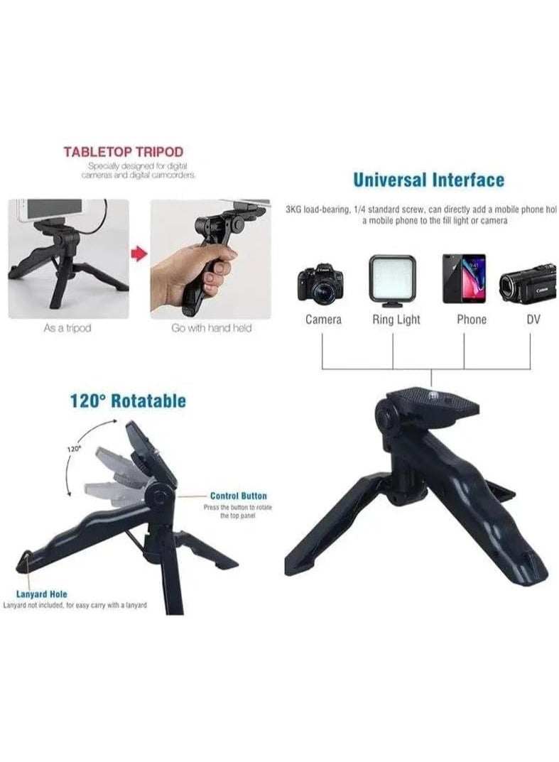 This mobile phone holder and video maker comes with a microphone and lighting, and is easy to carry and use. - Image 2