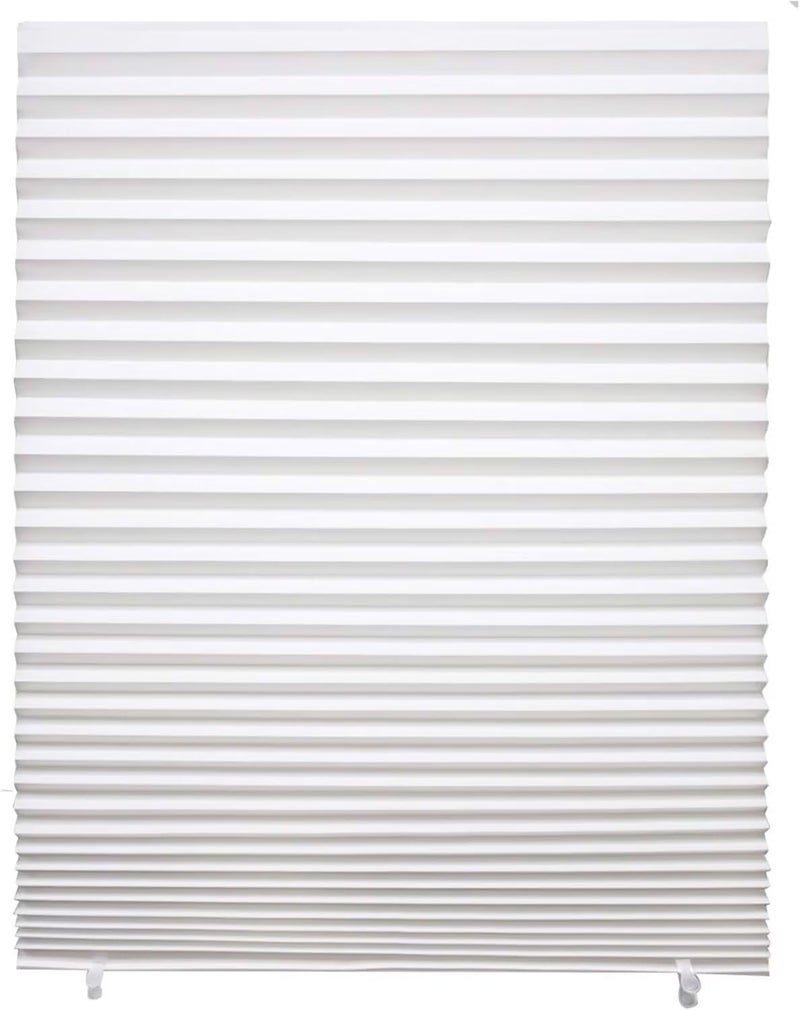 Changshade 6-Pack Pleated Paper Temporary Shades Cordless Light Filtering Cut to Size Temporary Paper Blinds for Indoor Windows of Office, Bedroom, Bathroom, Living Room, 24" W x 72" H, White - Image 1