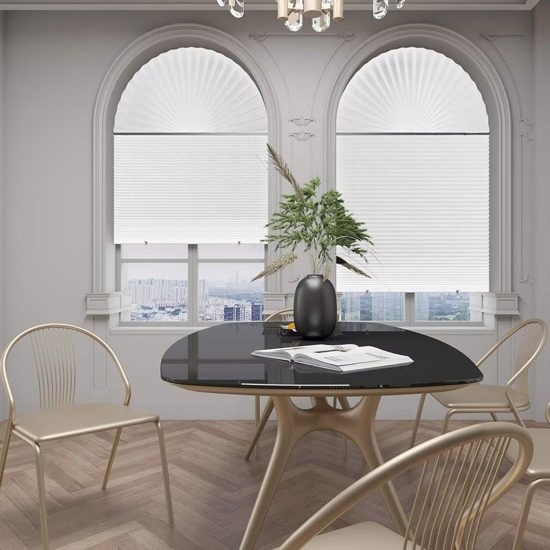 Changshade 6-Pack Pleated Paper Temporary Shades Cordless Light Filtering Cut to Size Temporary Paper Blinds for Indoor Windows of Office, Bedroom, Bathroom, Living Room, 24" W x 72" H, White - Image 5