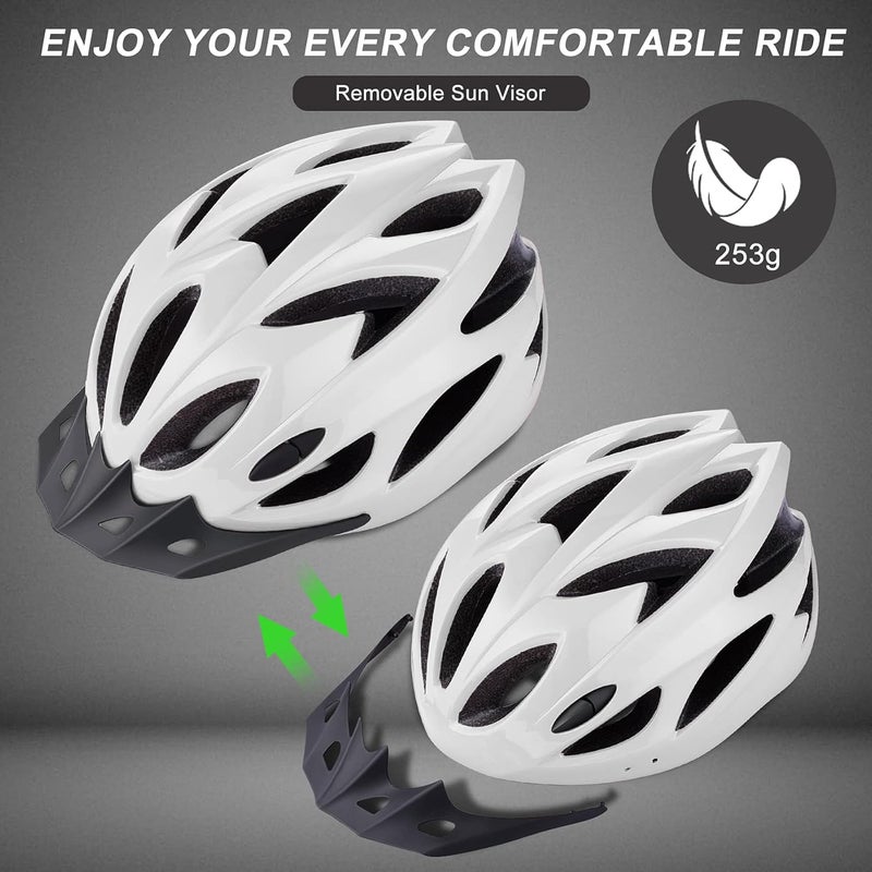 Zacro Adult Bike Helmet Lightweight for Men Women Comfort with Pads&Visor, Certified Bicycle Helmet for Adults Youth Mountain Road Biker - Image 5