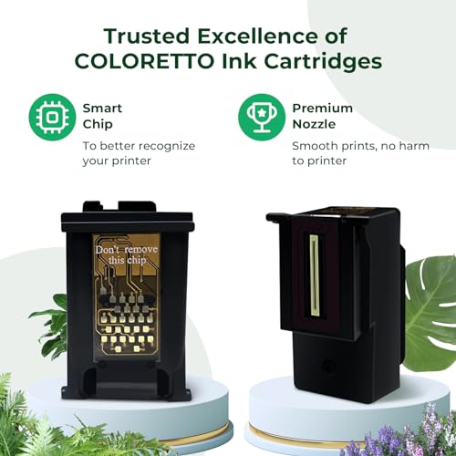 COLORETTO خراطيش حبر بديلة COLORETTO المعاد تصنيعها لطابعة HP 901XL للاستخدام مع HP Officejet 4500 G510a G510g G510n J4500 J4524 J4624 J4660 J468 (1 أسود + 1 ملون) حزمة كومبو - Image 5