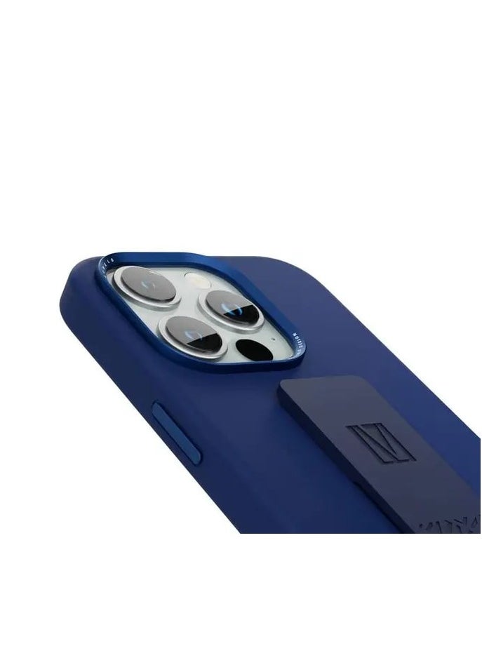 Levelo Morphix Silicone Case With Silicone Grip For iPhone 15 Pro - Blue