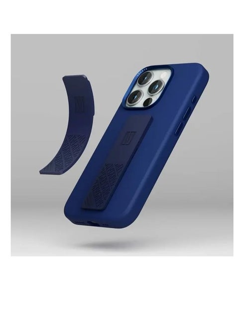 Levelo Morphix Silicone Case With Silicone Grip For iPhone 15 Pro - Blue
