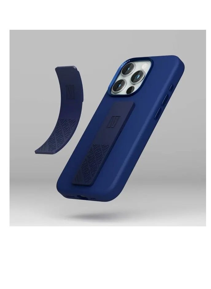 Levelo Morphix Silicone Case With Silicone Grip For iPhone 15 Pro - Blue