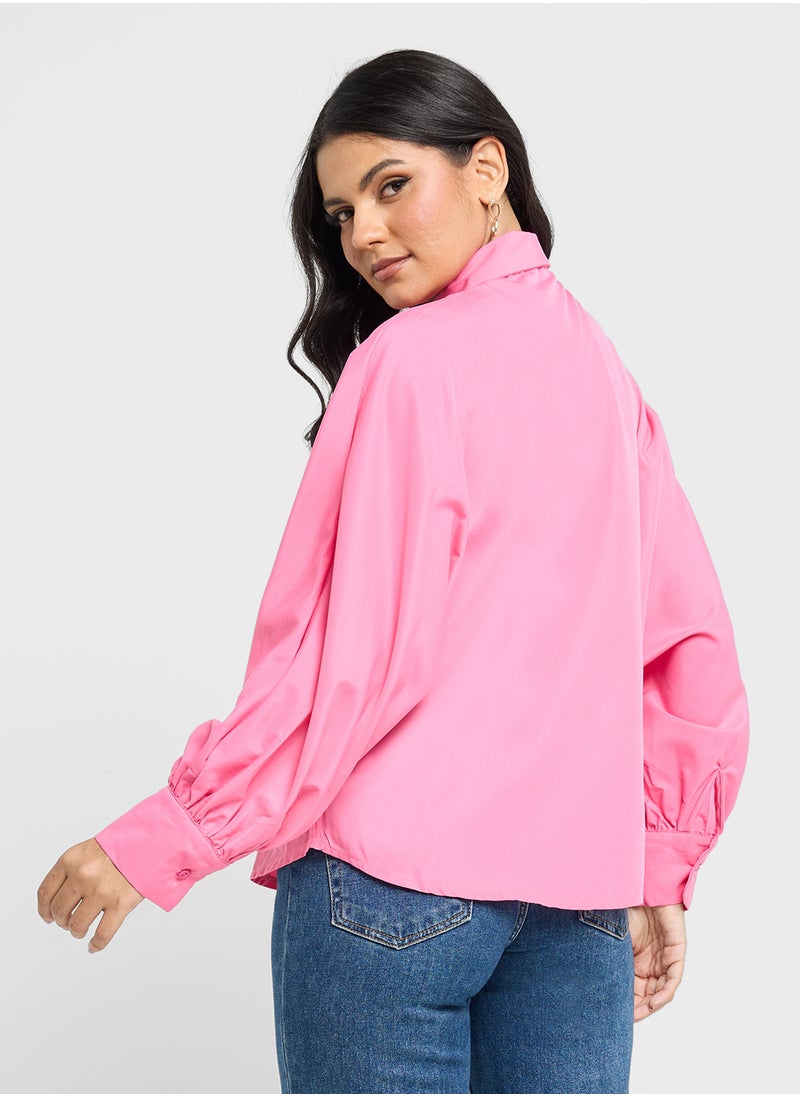 ELLA - Puff Sleeve Shirt - Image 1