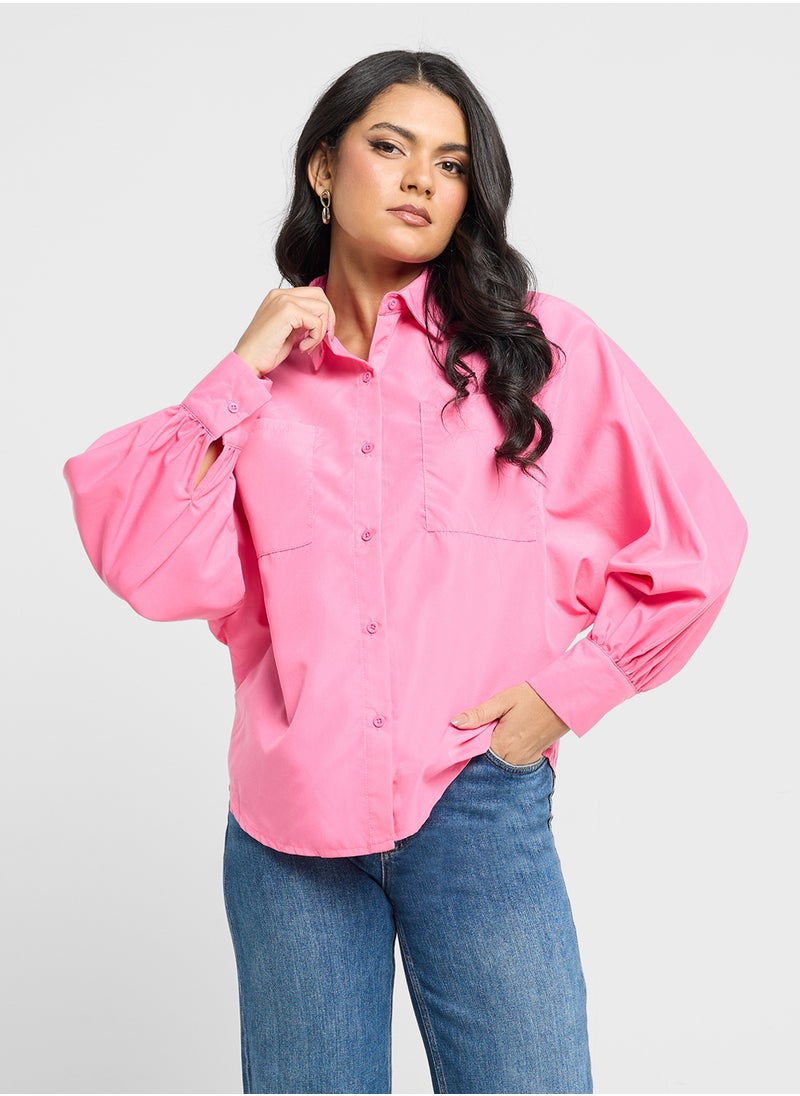 ELLA - Puff Sleeve Shirt - Image 1