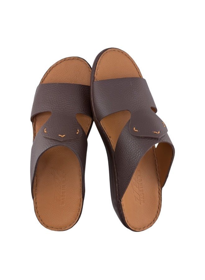 AET A E T Handmade Arabic Sandals For Men | Outdoor Mens Slippers | Genuine PU Leather With Buckle - Image 2