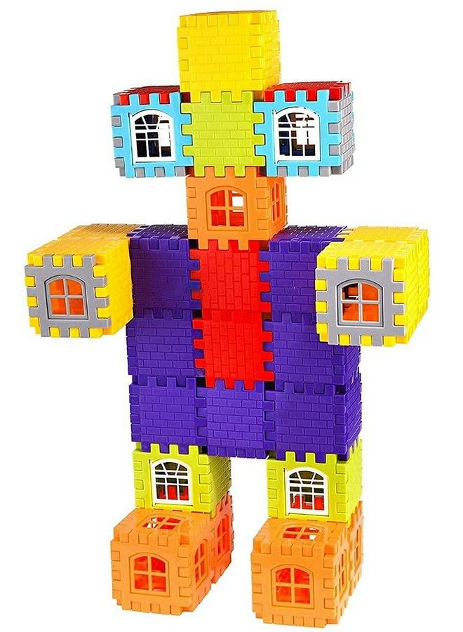 HS Enterprise Building Block Set My Happy House Home Building Blocks Big Size Blocks Educational Learning Toy For Kids 3 To 8 Year Old Girls & Boys 72 Pieces (Assorted Colors) (72 Pieces) - Image 4