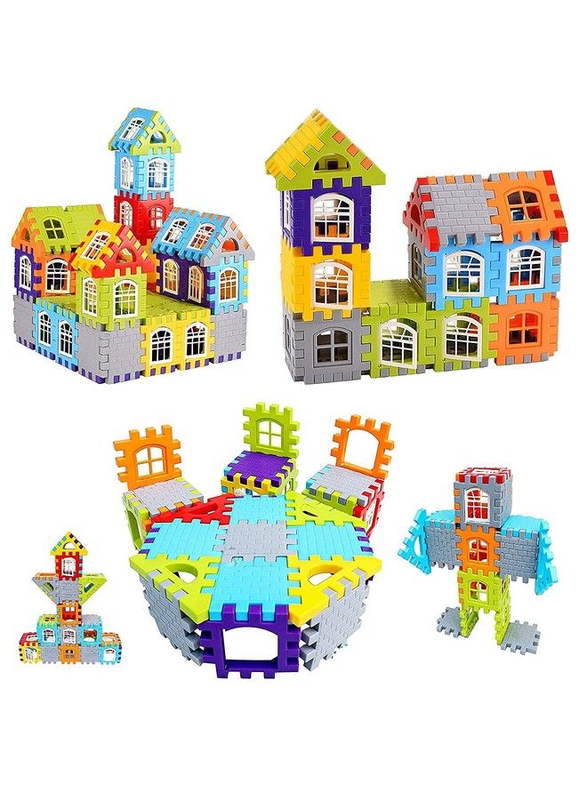 HS Enterprise Building Block Set My Happy House Home Building Blocks Big Size Blocks Educational Learning Toy For Kids 3 To 8 Year Old Girls & Boys 72 Pieces (Assorted Colors) (72 Pieces) - Image 3