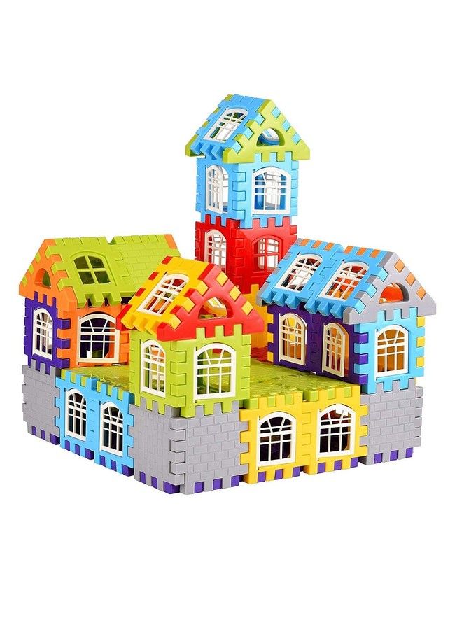 HS Enterprise Building Block Set My Happy House Home Building Blocks Big Size Blocks Educational Learning Toy For Kids 3 To 8 Year Old Girls & Boys 72 Pieces (Assorted Colors) (72 Pieces) - Image 2