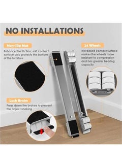 HOOKOR Appliance Rollers Heavy Duty,Furniture Dolly Mobile Roller, Fridge Stand Moving Cart,Extendable Appliance Rollers Mobile Washing Machine Base Easily Move, Dryers, Refrigerators, Furniture  - Image 3