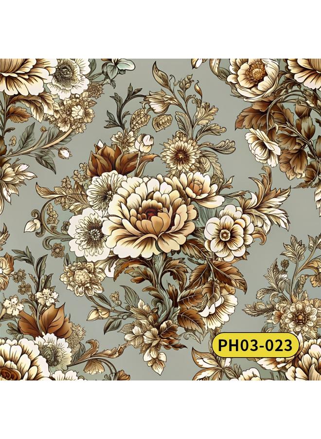 Bluejw Retro American Style Warm Fresh Plant Flower Wallpaper Ins Style Atmosphere Wallpaper Bedroom Self-adhesive Wallpap - Image 1