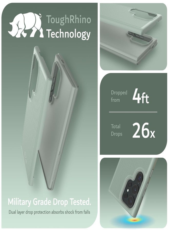 توديا جراب TUDIA DualShield Grip مصمم خصيصًا لهاتف سامسونج جالاكسي S24 ألترا (2024)، [MergeGrip] جراب حماية متين وخفيف الوزن ذو طبقتين مقاوم للصدمات، بمواصفات عسكرية، لهاتف جالاكسي S24 ألترا - لون الزنبق الأخضر - Image 3
