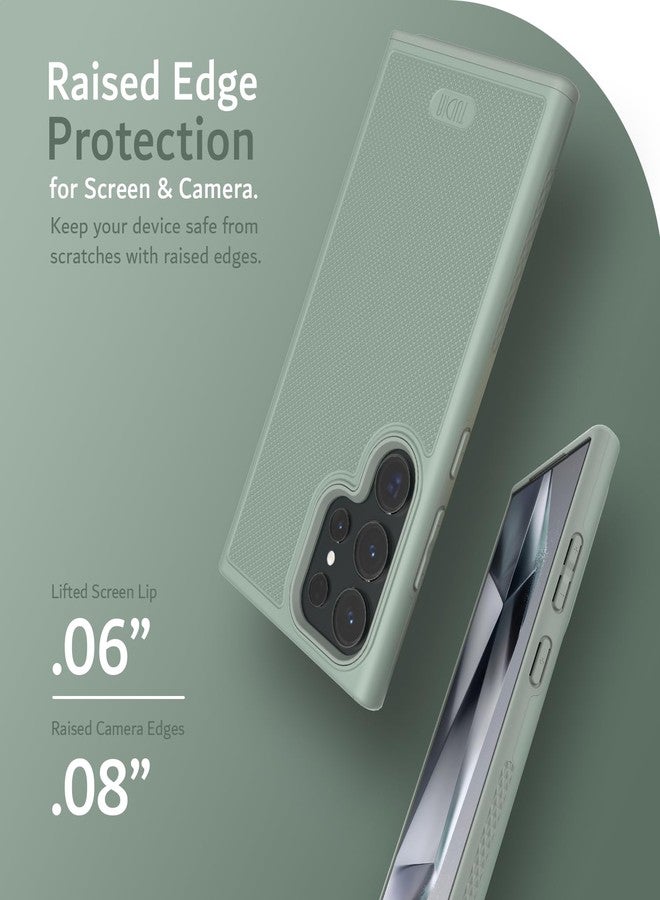 توديا جراب TUDIA DualShield Grip مصمم خصيصًا لهاتف سامسونج جالاكسي S24 ألترا (2024)، [MergeGrip] جراب حماية متين وخفيف الوزن ذو طبقتين مقاوم للصدمات، بمواصفات عسكرية، لهاتف جالاكسي S24 ألترا - لون الزنبق الأخضر - Image 5
