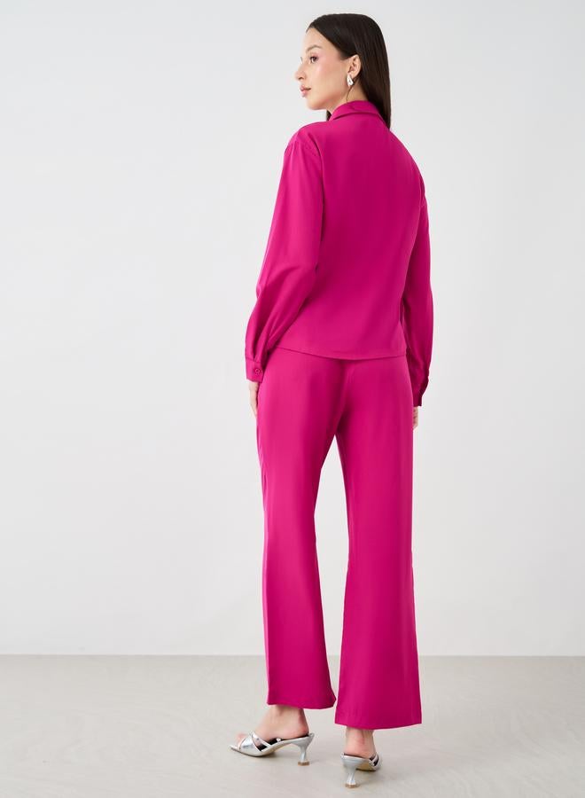 Take Two Take Two Embellished Spared Collar Buttoned Shirt and Pants Co-Ords  - Image 5