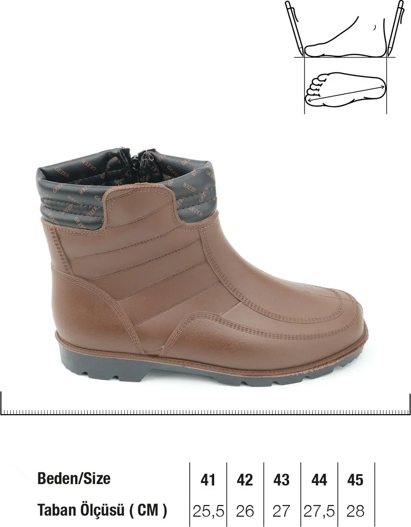 جيزر Winter Men's Zippered Warm Lined Snow Boots