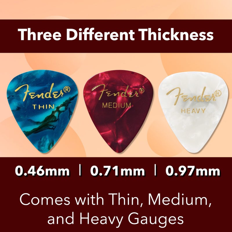 Fender Premium Picks Sampler - 12 Pack Includes Thin, Medium & Heavy Gauges (Austin Bazaar Exclusive) - Image 5