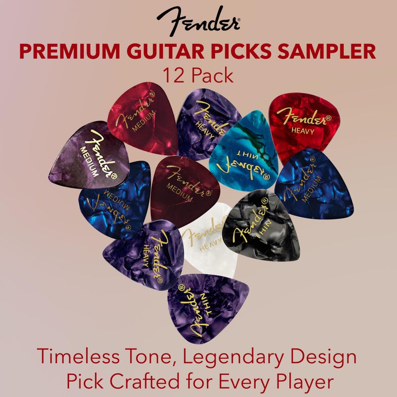 Fender Premium Picks Sampler - 12 Pack Includes Thin, Medium & Heavy Gauges (Austin Bazaar Exclusive) - Image 2