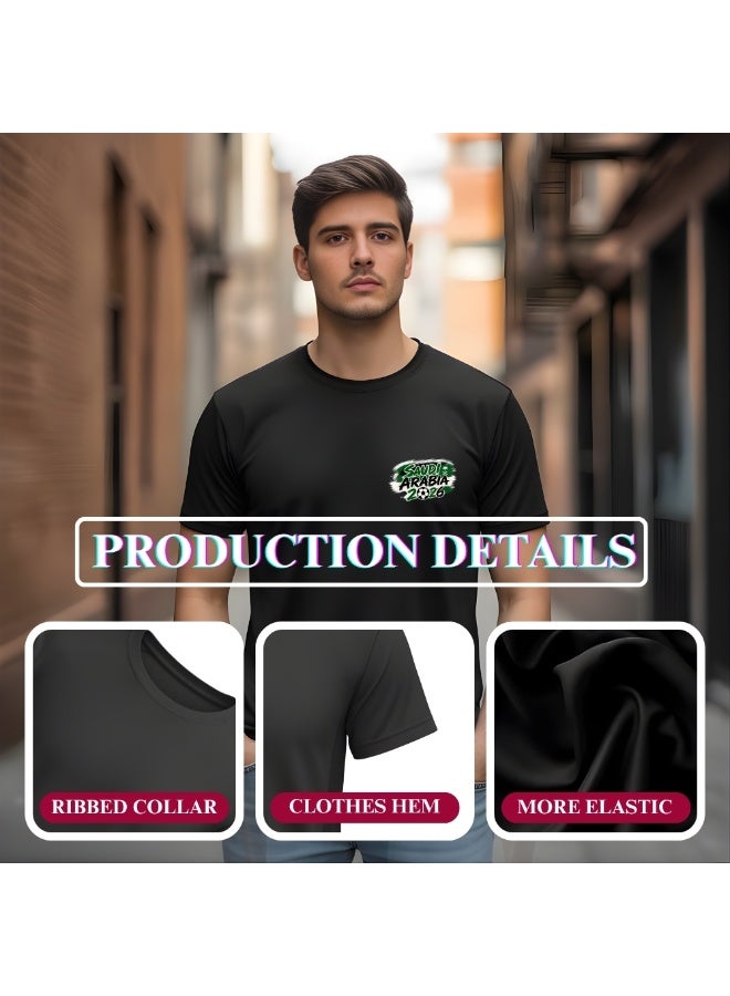 Saudi Arabia Football Player Men's Dry-Fit T Shirt | Soccer Theme Sports Tee | Round Neck Short Sleeve | Casual Daily Wear - Image 5