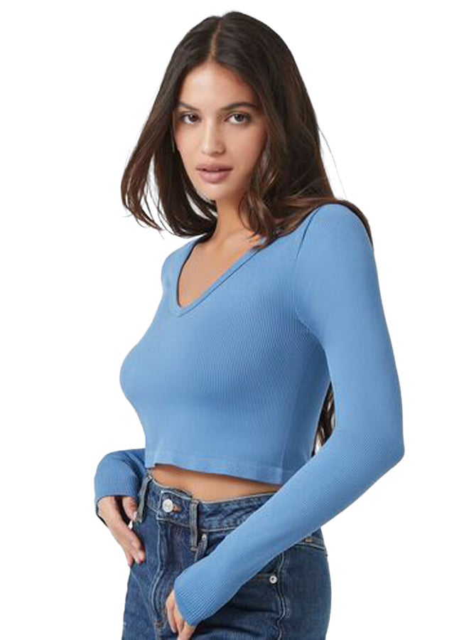 FOREVER 21 Seamless Long-Sleeve Crop Top - Image 3