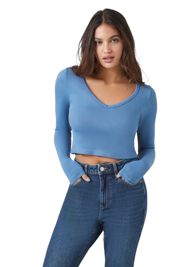 FOREVER 21 Seamless Long-Sleeve Crop Top - Image 2