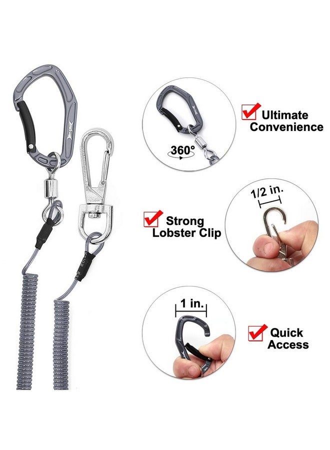 Hercules Fishing Pole Tether Kayak Paddle Leash Fishing Rod Leash Heavy Duty Fishing Lanyard For Fishing Rods Pliers Boating Paddles Kayak (17.7" Plus) - Image 4