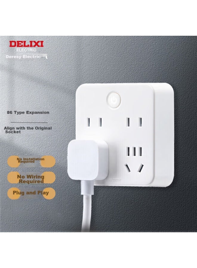 Delixi 86-type Conversion Plug/socket/power Strip/power Bar/power Adapter/power Converter, One-to Conversion Plug, Master Control, Wireless - Image 4