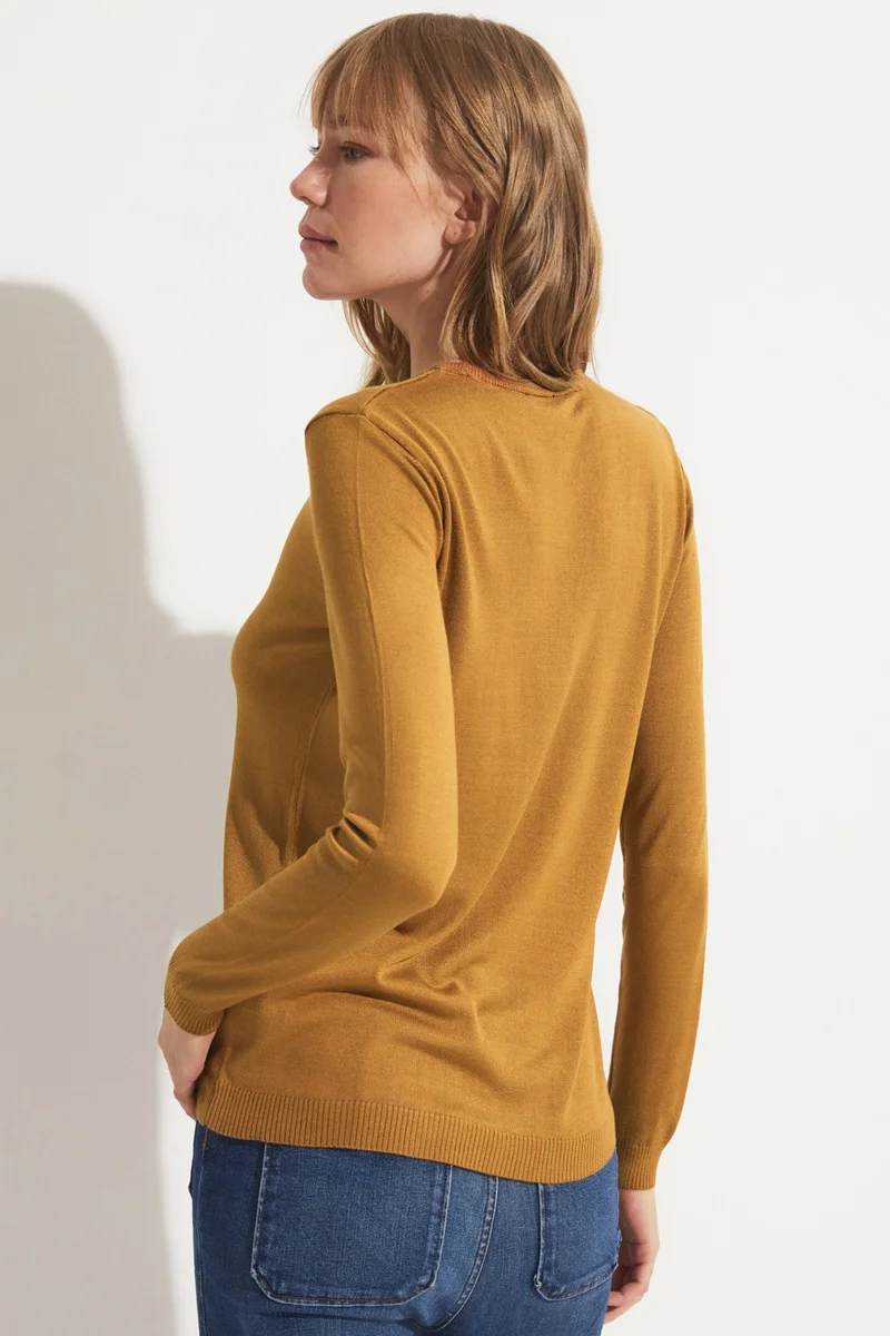 جون Women's Exclusive Viscose Blend Regular Fit Crew Neck Knitwear Sweater