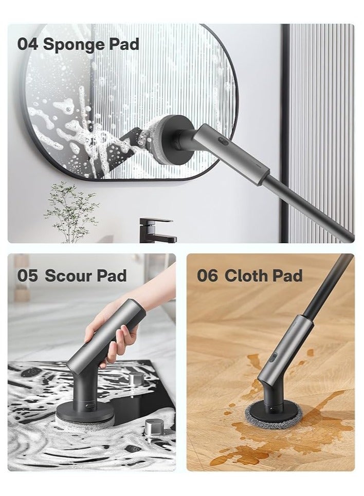 هوتو فرشاة التنظيف الكهربائية من هوتو مجموعة 7 ادوات تنضيف في قعطعة واحدة 1(اسود) - Image 5