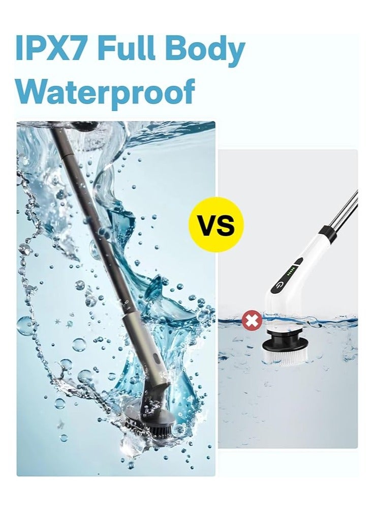 هوتو فرشاة التنظيف الكهربائية من هوتو مجموعة 7 ادوات تنضيف في قعطعة واحدة 1(اسود) - Image 2