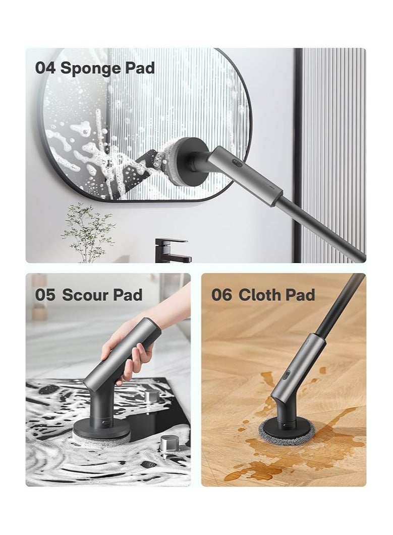 هوتو فرشاة التنظيف الكهربائية من هوتو مجموعة 7 ادوات تنضيف في قعطعة واحدة 1(اسود) - Image 3