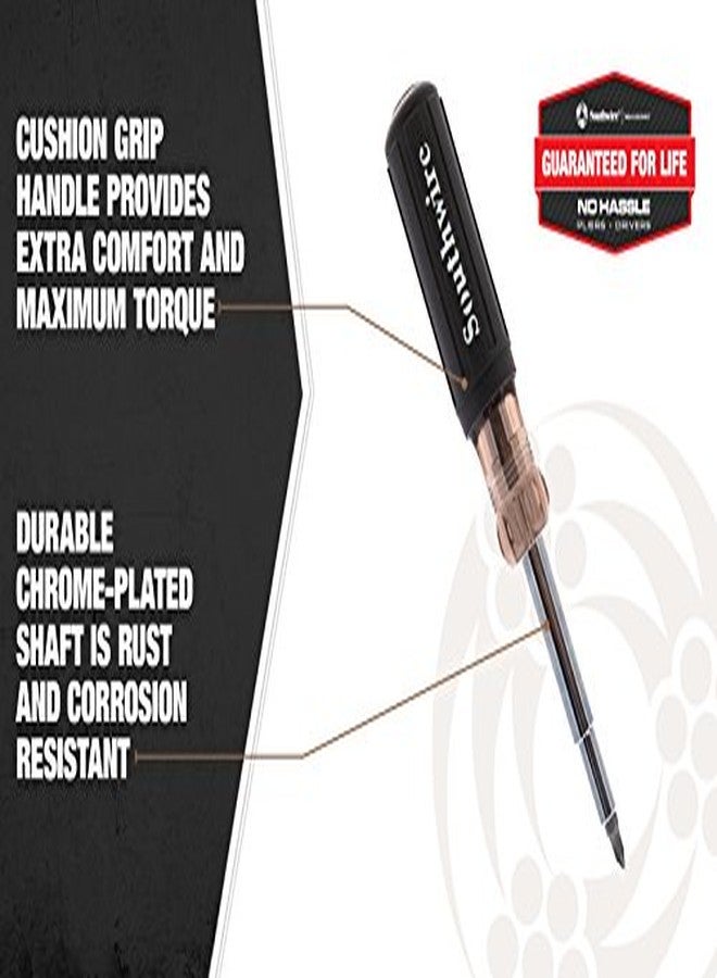 ساوث واير مفك براغي متعدد الرؤوس من ساوث واير، 59723940، 12 في 1؛ رؤوس قابلة للتبديل؛ مقبض مريح؛ سداسي الرؤوس 1/4 بوصة؛ 5/16 بوصة؛ 3/8 بوصة؛ فيليبس رقم 1؛ 2؛ 3؛ مشقوق SL4-5؛ SL6-8؛ sl8-10؛ ومربع رقم 1؛ 2 - Image 5