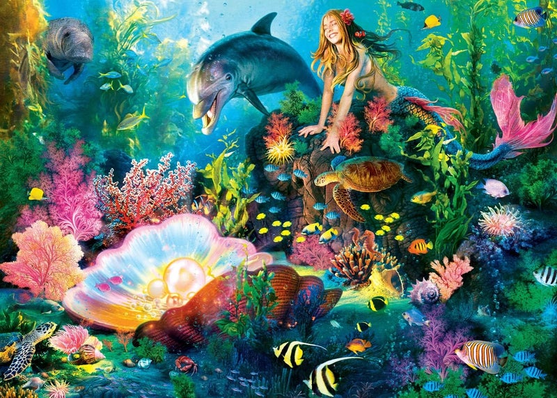 MasterPieces تحف 500 قطعة لغز يتوهج في الظلام للبالغين والعائلة أو الأطفال أسرار الأعماق 15x21 - Image 2