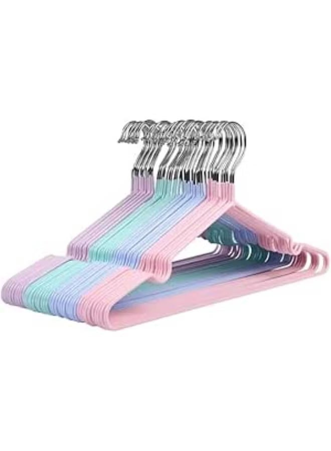 Shein Stainless Steel Coated Silicone Laundry Hanger for Adults, Space Saving, Assorted Colors10 pieces - Image 1