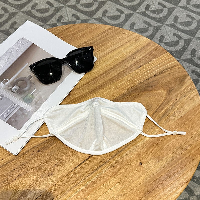 Generic Yuyue summer silk sunscreen mask protection out of mulberry silk stereo mask mulberry silk breathable mask wholesale White