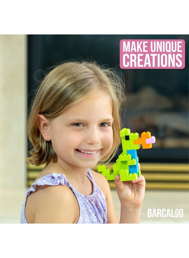 Barcaloo 1000 Piece Building Bricks Play Set, 10 Pastel Colors Bulk Building Blocks Play Set, Generic Brick Parts, for Boys and Girls - Image 3