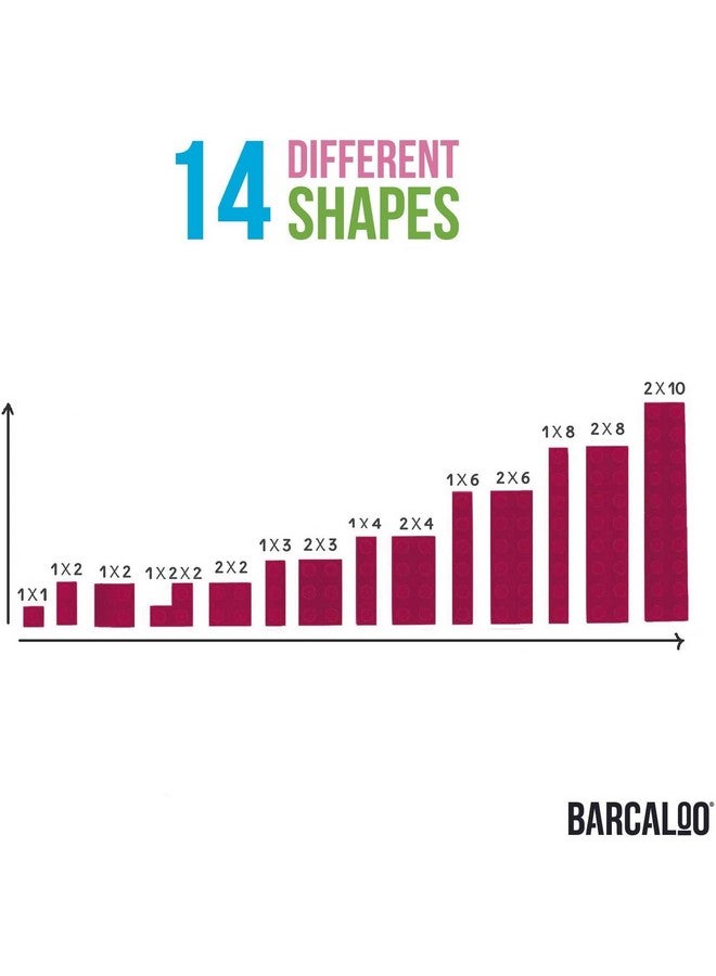 Barcaloo 1000 Piece Building Bricks Play Set, 10 Pastel Colors Bulk Building Blocks Play Set, Generic Brick Parts, for Boys and Girls - Image 4