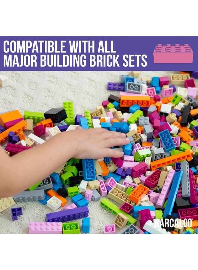 Barcaloo 1000 Piece Building Bricks Play Set, 10 Pastel Colors Bulk Building Blocks Play Set, Generic Brick Parts, for Boys and Girls - Image 5