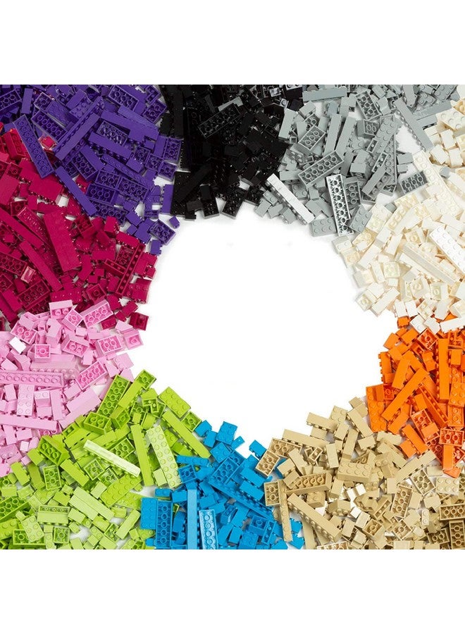 Barcaloo 1000 Piece Building Bricks Play Set, 10 Pastel Colors Bulk Building Blocks Play Set, Generic Brick Parts, for Boys and Girls - Image 1