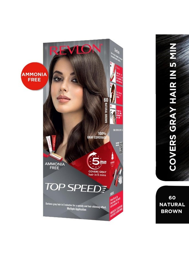 Revlon Top Speed Hair Color, Natural Brown 60, 100 G - Image 2