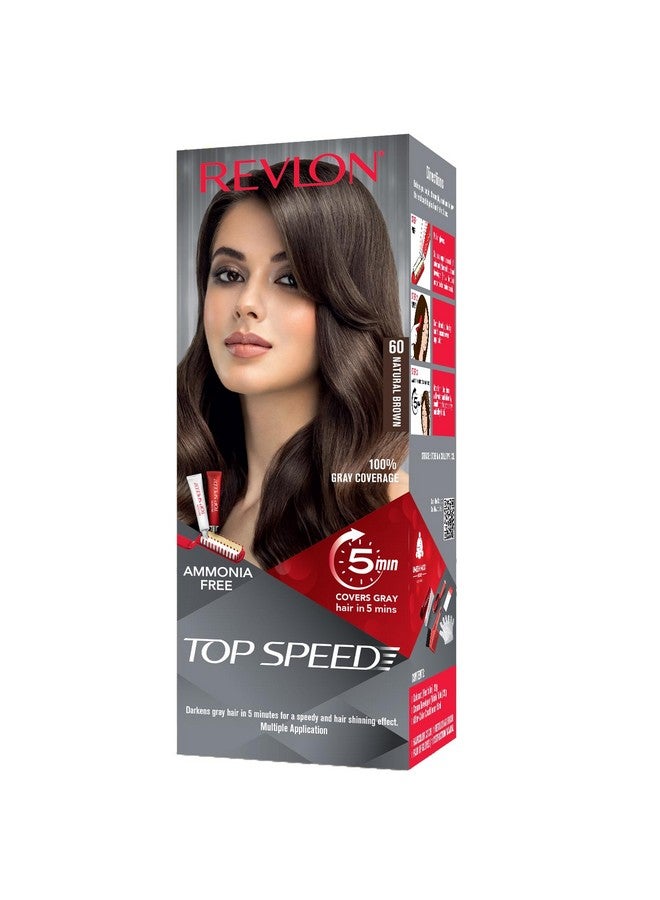 Revlon Top Speed Hair Color, Natural Brown 60, 100 G - Image 1