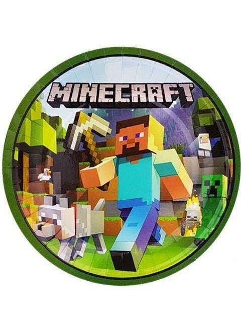 Parti Dükkanım My Party Shop Minecraft Plates (8 Pieces) 