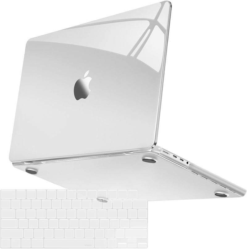 موسيسو حافظة متوافقة مع MacBook Pro 16 بوصة 2025 2024 2023 2022 2021 M4 M3 M2 M1 A3403 A3186 A2991 A2780 A2485 Pro Max، تتجاوز الجمال الطبيعي غلاف صلب واقٍ وغطاء لوحة مفاتيح، شفاف كريستالي - Image 1
