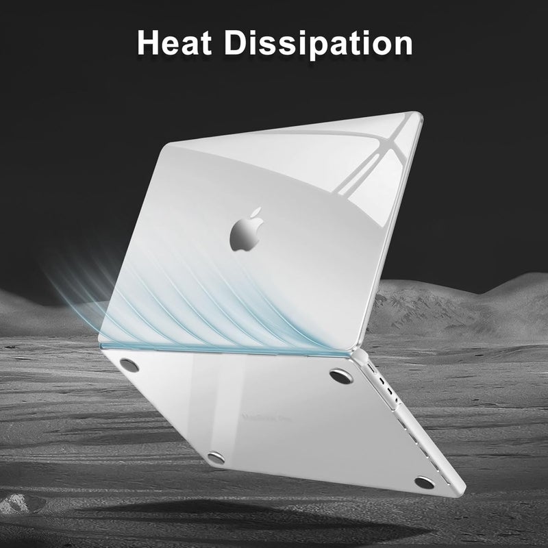 موسيسو حافظة متوافقة مع MacBook Pro 16 بوصة 2025 2024 2023 2022 2021 M4 M3 M2 M1 A3403 A3186 A2991 A2780 A2485 Pro Max، تتجاوز الجمال الطبيعي غلاف صلب واقٍ وغطاء لوحة مفاتيح، شفاف كريستالي - Image 5