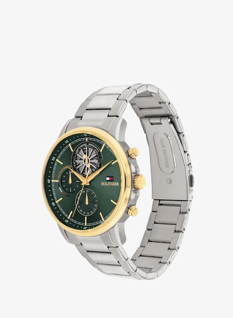 Tommy Hilfiger  Tommy Hilfiger Analogue Multifunction Quartz Watch for Men with Silver Stainless Steel Bracelet - 1710735 for Men | Best Price UAE
